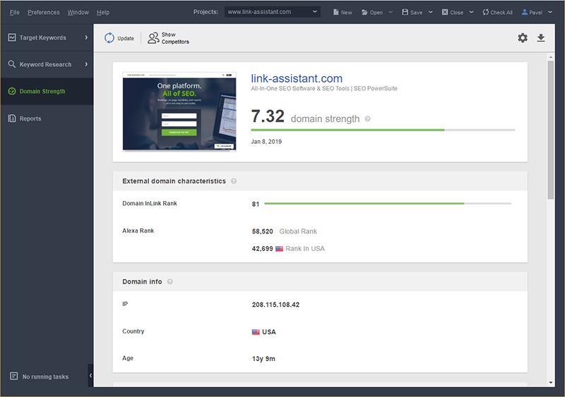 Rank Tracker for competitor analysis